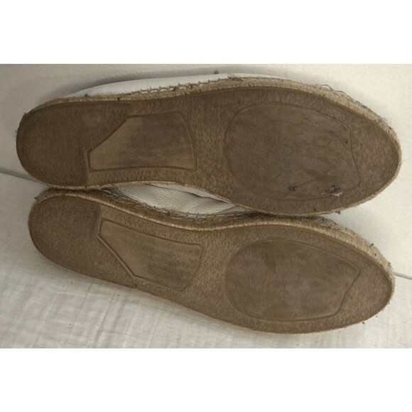 Maypol Anthropologie White Leather Espadrille Sneakers Size 41 - Picture 3 of 7